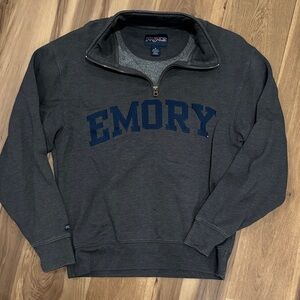 Jansport Gray Sweatshirt with Navy Lettering - Emory University - women’s size M